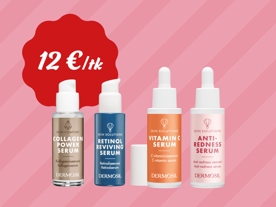 Valik näoseerumeid 12 € / tk