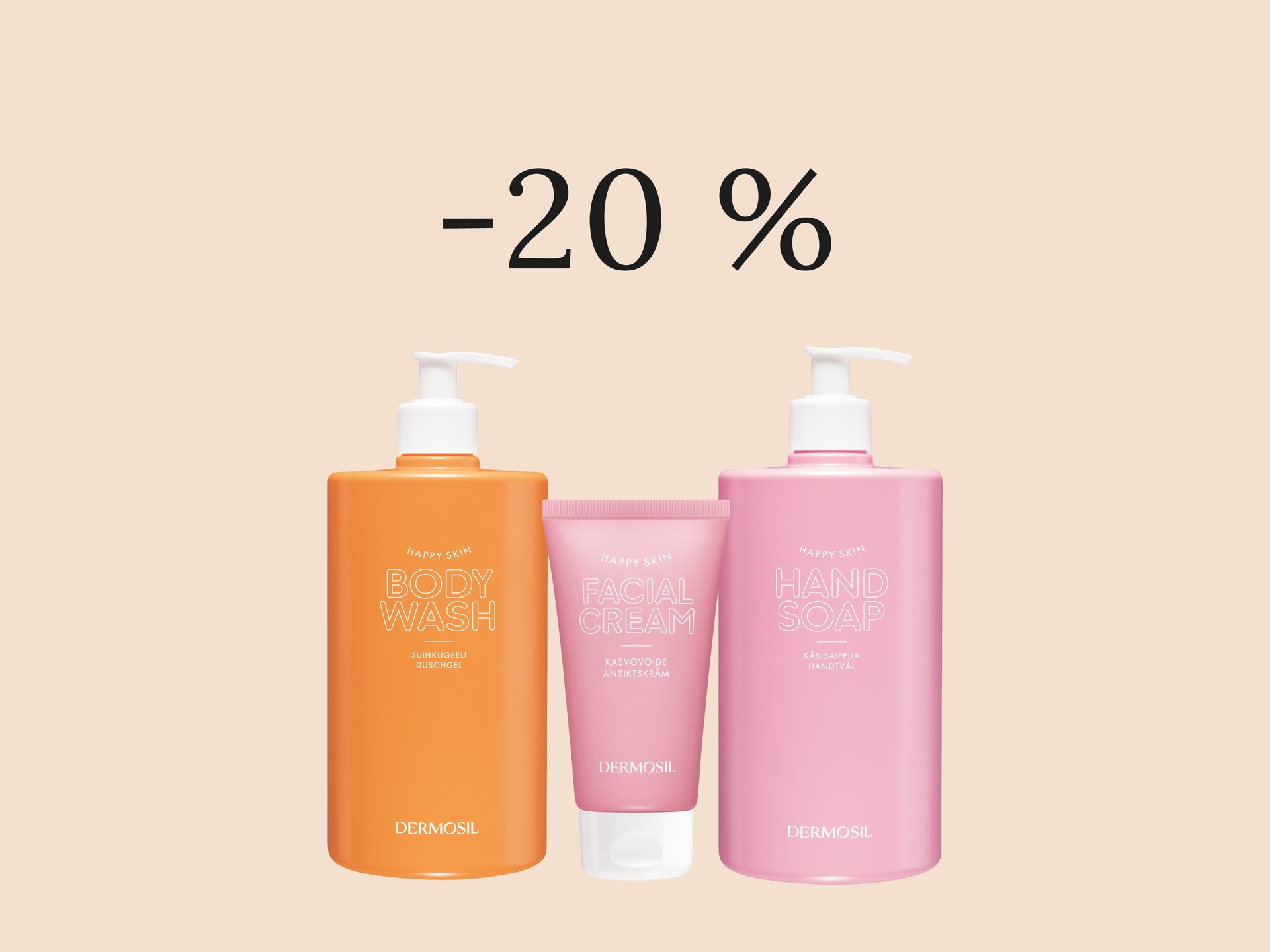 Happy Skin -sarja -20 %